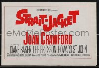 4f0030 STRAIT-JACKET pressbook 1964 crazy ax murderer Joan Crawford, directed by William Castle!