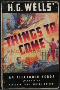 4f0031 THINGS TO COME pressbook 1936 William Cameron Menzies, H.G. Wells, includes herald, rare!