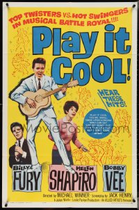4f0936 PLAY IT COOL 1sh 1963 Michael Winner directed, Bobby Vee, great rock 'n' roll image!