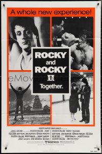 4f0952 ROCKY /ROCKY II orange style 1sh 1980 Sylvester Stallone, Carl Weathers boxing classic double-bill!