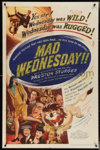 4f0964 SIN OF HAROLD DIDDLEBOCK 1sh 1947 Preston Sturges, Harold Lloyd & lion, Mad Wednesday!