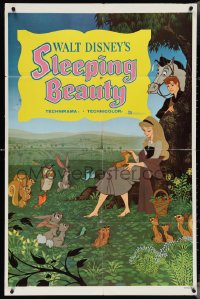 4f0966 SLEEPING BEAUTY style B 1sh 1959 Walt Disney cartoon fairy tale fantasy classic, great art!