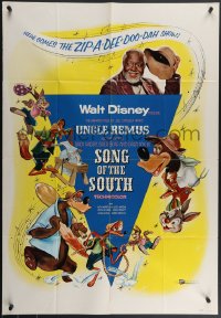 4f0969 SONG OF THE SOUTH 1sh R1956 Walt Disney, Uncle Remus, Br'er Rabbit & Br'er Bear!