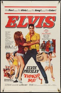 4f1005 TICKLE ME 1sh 1965 Elvis Presley is fun, way out wild & wooly, spooky & full of joy and jive!