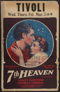 4f0033 7TH HEAVEN WC 1927 great art of Janet Gaynor & Charles Farrell, Frank Borzage won the Oscar!