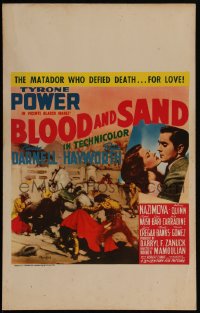 4f0037 BLOOD & SAND WC 1941 art of matador by Ruano-Llopis + Tyrone Power & Rita Hayworth!
