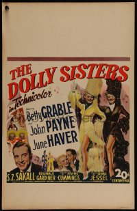 4f0046 DOLLY SISTERS WC 1945 art of sexy entertainers Betty Grable & June Haver, John Payne!