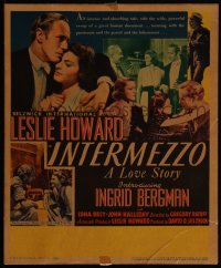 4f0057 INTERMEZZO WC 1939 famous violinist Leslie Howard loves pretty pianist Ingrid Bergman!