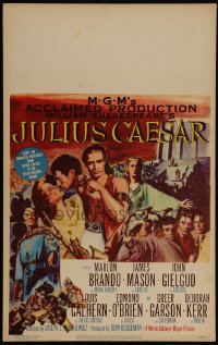 4f0058 JULIUS CAESAR WC 1953 art of Marlon Brando, James Mason & Greer Garson, Shakespeare, rare!