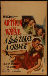 4f0062 LADY TAKES A CHANCE WC 1943 Jean Arthur moves west and falls in love with John Wayne!