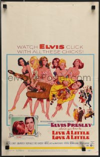 4f0064 LIVE A LITTLE, LOVE A LITTLE WC 1968 Robert McGinnis art of Elvis Presley & sexy beach girls!