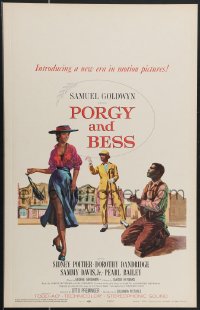 4f0077 PORGY & BESS WC 1959 art of Sidney Poitier, Dorothy Dandridge & Sammy Davis Jr.!