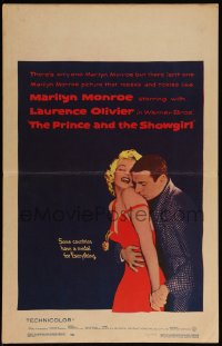 4f0079 PRINCE & THE SHOWGIRL WC 1957 Laurence Olivier nuzzles super sexy Marilyn Monroe's shoulder!