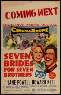 4f0083 SEVEN BRIDES FOR SEVEN BROTHERS WC 1954 Jane Powell & Howard Keel, classic MGM musical!