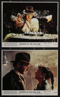 4f1135 RAIDERS OF THE LOST ARK 8 8x10 mini LCs 1981 Harrison Ford, George Lucas & Spielberg classic!