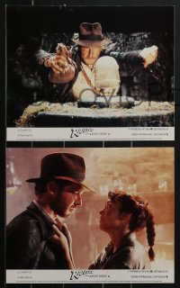 4f1089 RAIDERS OF THE LOST ARK 8 color English FOH LCs 1981 great images of Harrison Ford & more!