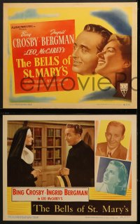 4f0603 BELLS OF ST. MARY'S 8 LCs 1946 Ingrid Bergman & Bing Crosby, directed by Leo McCarey!