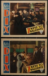 4f0659 SEVEN KEYS TO BALDPATE 3 LCs 1929 writer Richard Dix & pretty Miriam Seegar, ultra rare!