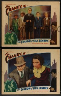 4f0637 SHADOW OF SILK LENNOX 6 LCs 1935 Lon Chaney in title role as Lon Chaney Jr., incredibly rare!