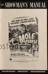 4f0026 MOLE PEOPLE pressbook 1956 Joseph Smith art of the horror crawling from depths of the Earth!
