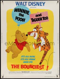 4g0767 WINNIE THE POOH & TIGGER TOO 30x40 1974 Walt Disney, characters created by A.A. Milne!