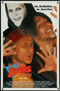 4g0807 BILL & TED'S BOGUS JOURNEY 1sh 1991 Keanu Reeves & Alex Winter, Grim Reaper, they're history!