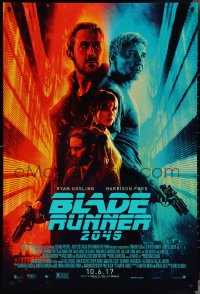4g0813 BLADE RUNNER 2049 advance DS 20x40 1sh 2017 great montage image with Harrison Ford & Ryan Gosling!