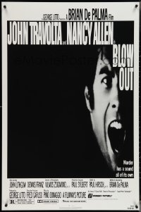 4g0816 BLOW OUT 1sh 1981 John Travolta, Brian De Palma, Allen, murder has a sound all of its own!