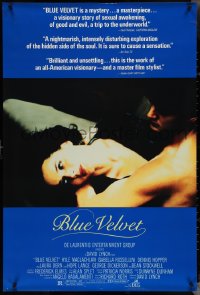 4g0817 BLUE VELVET 1sh 1986 directed by David Lynch, full color Isabella Rossellini, MacLachlan!