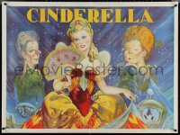 4g0179 CINDERELLA stage play British quad 1930s beautiful art with her wicked step-sisters!