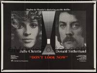 4g0123 DON'T LOOK NOW British quad 1974 Julie Christie, Donald Sutherland, directed by Nicolas Roeg