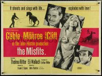 4g0132 MISFITS British quad 1961 different images of Marilyn Monroe, Gable & Clift, ultra rare!