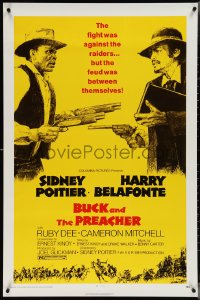 4g0820 BUCK & THE PREACHER 1sh 1972 Sidney Poitier and Harry Belafonte face off!