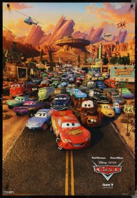 4g0828 CARS advance 1sh 2006 Walt Disney Pixar animated automobile racing, great cast image!