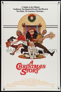 4g0831 CHRISTMAS STORY studio style 1sh 1983 best classic Christmas movie, art by Robert Tanenbaum!