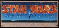 4g0215 STAR WARS THE FIRST TEN YEARS 17x36 commercial poster 1987 completely different Alvin art!