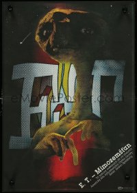 4g0410 E.T. THE EXTRA TERRESTRIAL Czech 11x16 1984 Spielberg, great different art by Zdenek Ziegler!