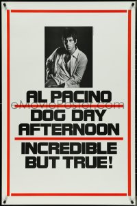 4g0855 DOG DAY AFTERNOON teaser 1sh 1975 Al Pacino, Sidney Lumet bank robbery crime classic!