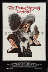4g0856 DRAUGHTSMAN'S CONTRACT 1sh 1983 Peter Greenaway, cool Sparacio art of Higgins & top cast!