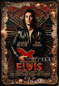 4g0859 ELVIS advance DS 1sh 2022 great image of Austin Butler in the title role with guitar!
