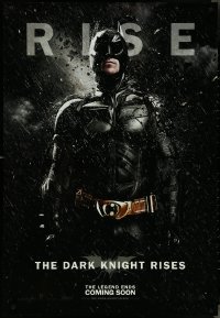4g0845 DARK KNIGHT RISES teaser English 1sh 2012 cool image of Christian Bale as Batman, Rise!