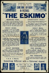 4g0144 LURE OF THE YUKON English double crown 1924 Arthur Jasmine, Eva Novak, The Eskimo!
