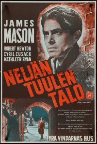 4g0415 ODD MAN OUT Finnish 1947 James Mason is a man on the run, directed by Carol Reed, ultra-rare!