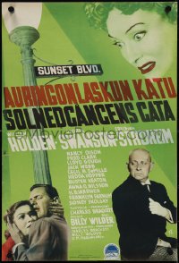 4g0416 SUNSET BOULEVARD Finnish 1951 different art of Gloria Swanson, Wilder, ultra rare!