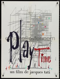4g0035 PLAYTIME French 24x32 1967 Jacques Tati, cool different art by Baudin & Rene Ferracci!