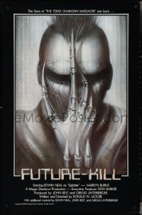 4g0878 FUTURE-KILL 1sh 1984 Edwin Neal, really cool science fiction artwork by H.R. Giger!
