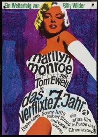 4g0055 SEVEN YEAR ITCH German R1966 Wilder, art of Marilyn Monroe by Dorothea Fischer-Nosbisch!