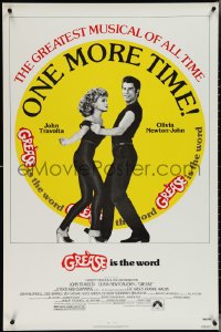 4g0882 GREASE 1sh R1980 John Travolta & Olivia Newton-John in a most classic musical, one more time!