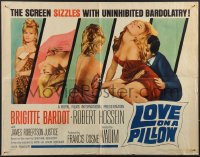 4g0637 LOVE ON A PILLOW 1/2sh 1964 sexy Brigitte Bardot, the screen sizzles with Bardolatry!