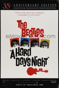 4g0888 HARD DAY'S NIGHT advance 1sh R1999 great image of The Beatles, rock 'n' roll comedy classic!